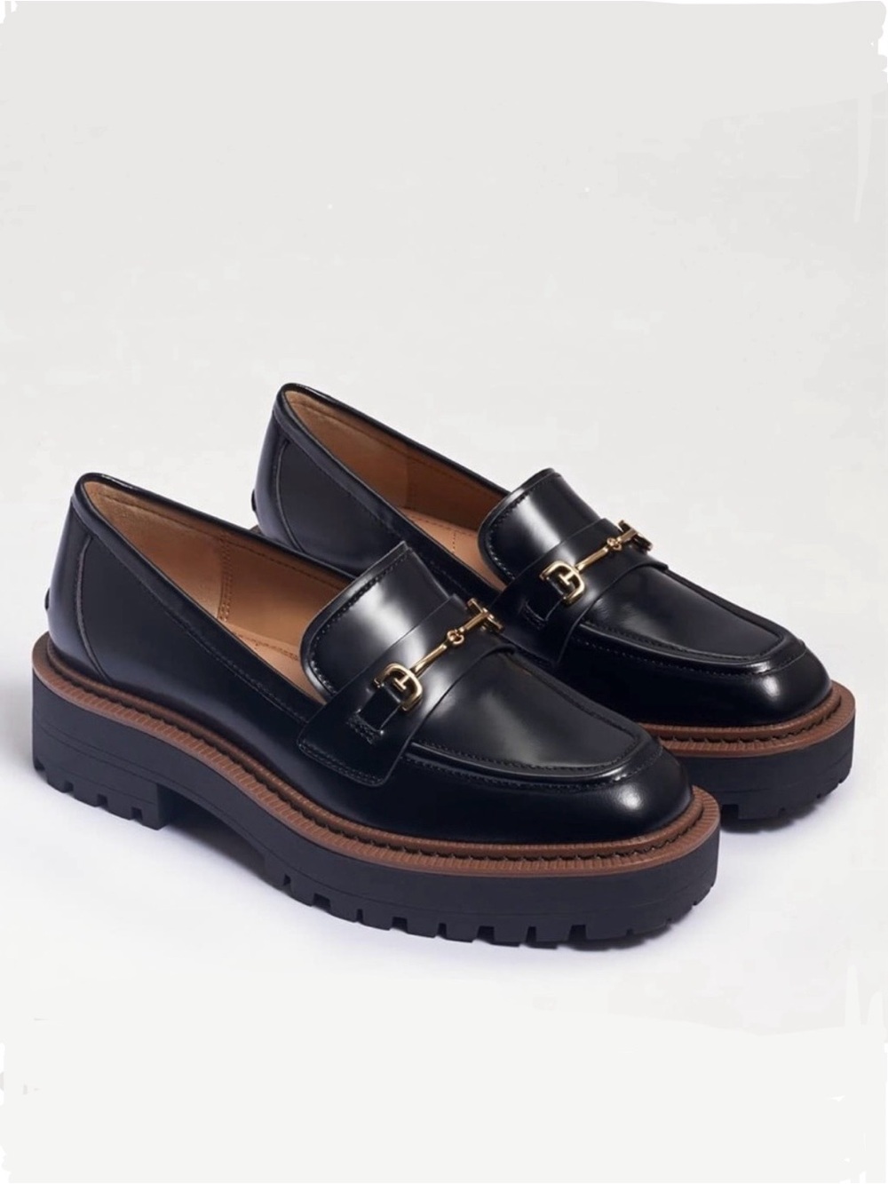 Sam Edelman Laurs Leather Platform Lug Sole Loafers